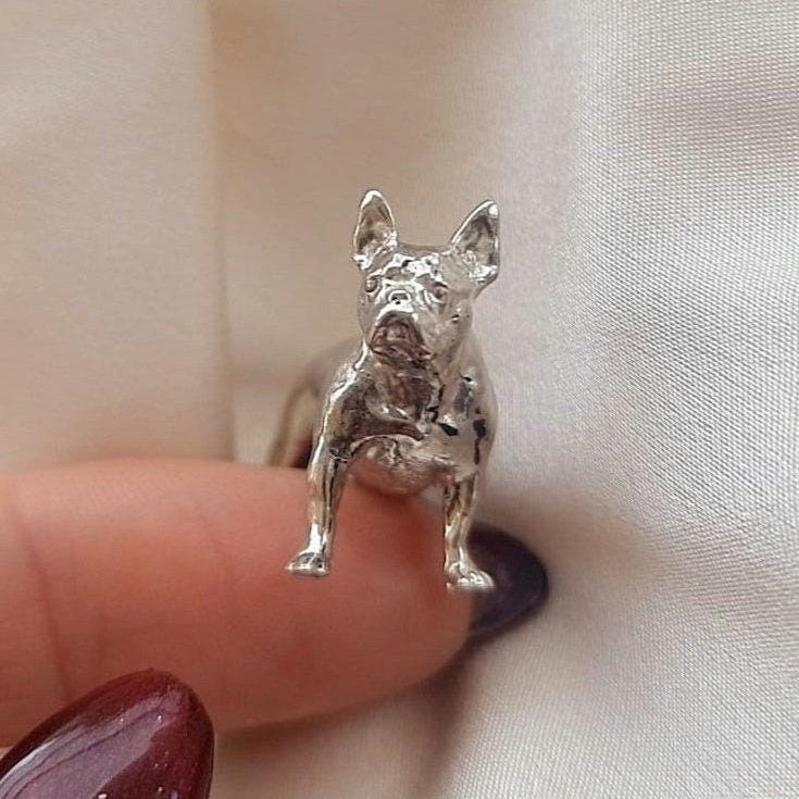 Handmade 925 Silver French Bulldog Pendant Necklace: Dog Lover Gift