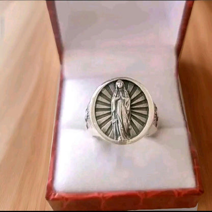 Virgin Mary's Embrace Ring - Holy Mother's Love  - Sterling Silver 925 -  Christian jewelry