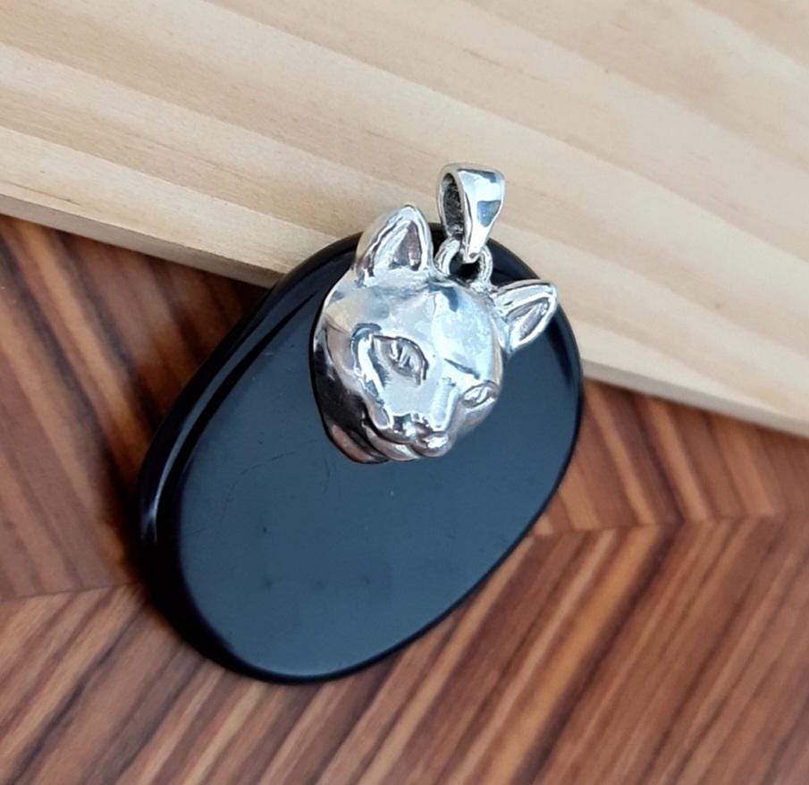 Handmade Sterling Silver Cat Pendant: Minimalist Feline Jewelry