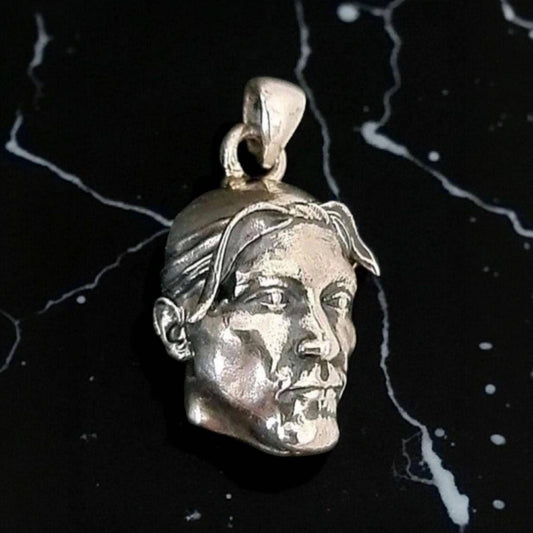 Handmade Sterling Silver Tupac Rapper Pendant -Rockstar Jewelry