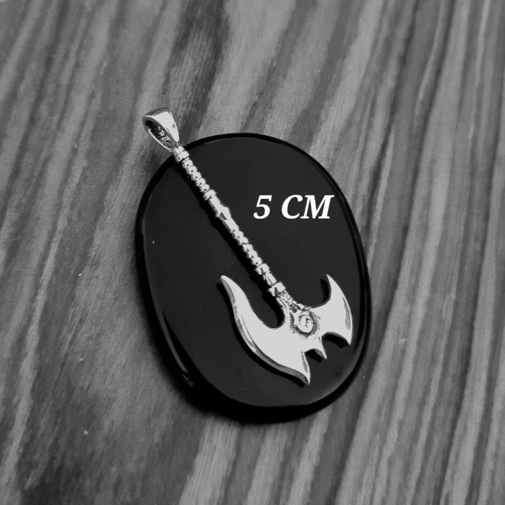 Sterling Silver Darius Axe Pendant: Handmade League of Legends Necklace