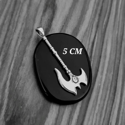 Sterling Silver Darius Axe Pendant: Handmade League of Legends Necklace