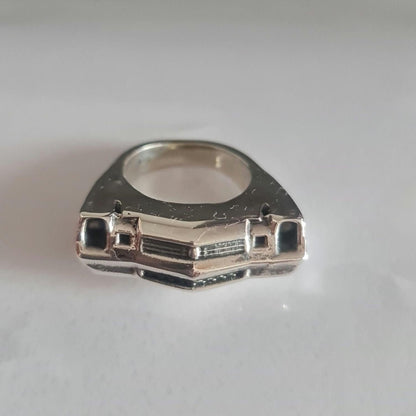 Handmade Silver 1979 Classic Car Ring: Bold Automotive Jewelry