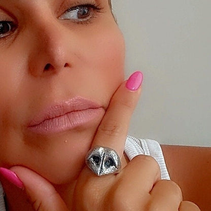 Handmade Stylish Sterling Silver Dog Nose Ring Jewelry for Dog Lovers