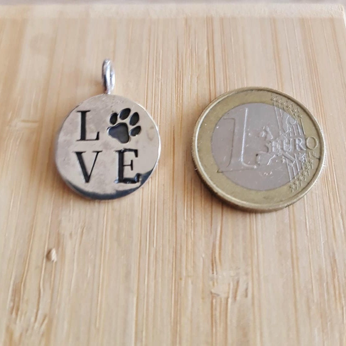 Handmade Silver Paw Print Pendant: Minimalist Pet Lover Necklace