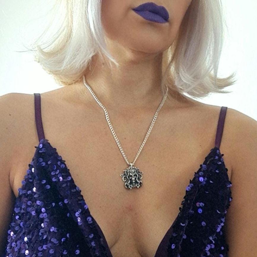 Sterling Silver Crowned Skull Pendant: Gothic Biker Jewelry