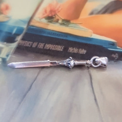 Handmade Sterling Silver Anduin Lothar Sword Pendant - Warcraft Jewelry