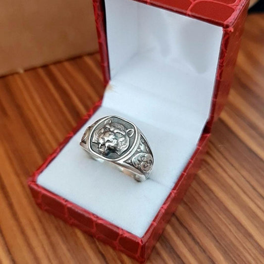 Handmade Tiger Ring: Sterling Silver Gothic Animal Jewelry