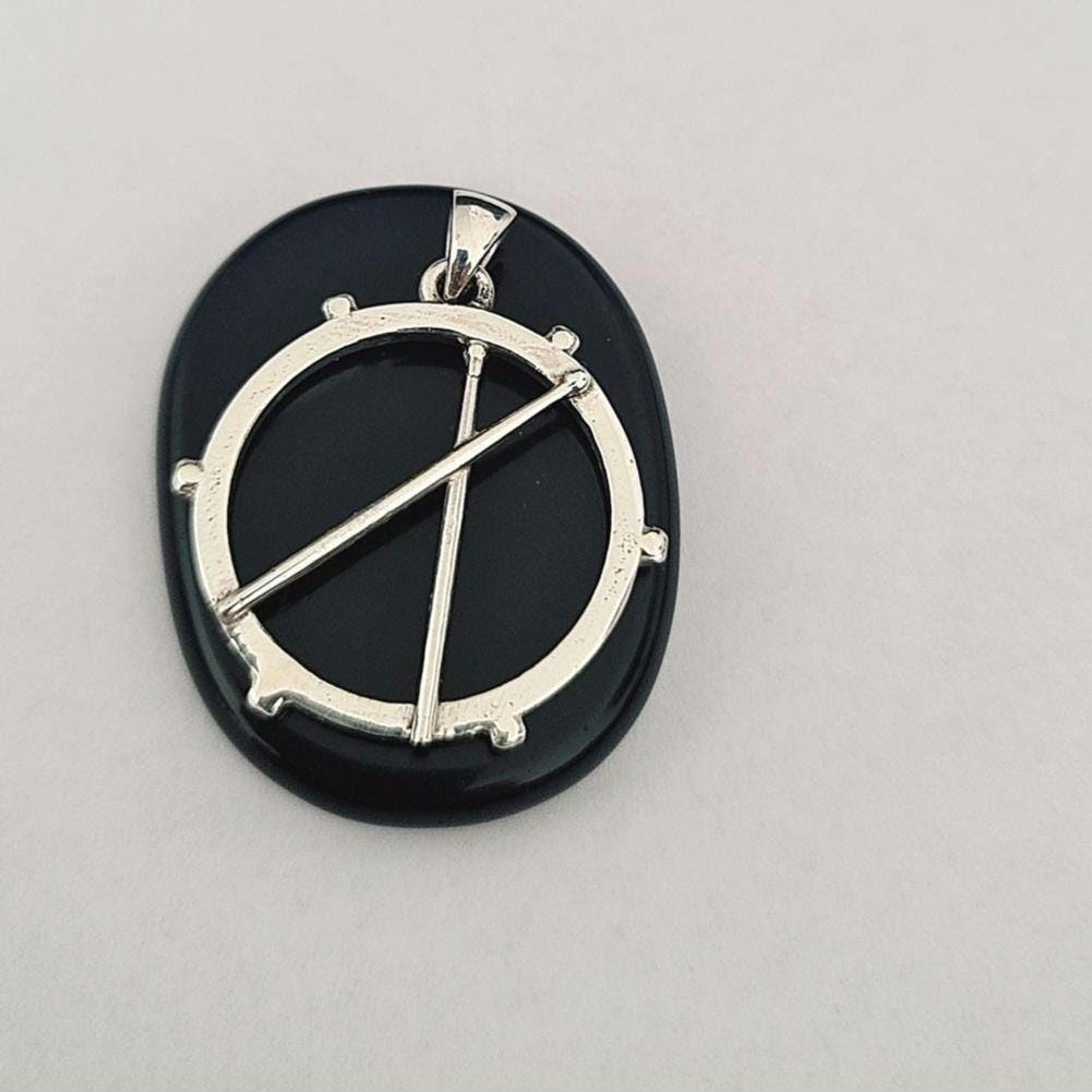 Handmade Sterling Silver Drum Pendant: Rockstar Musician Gift