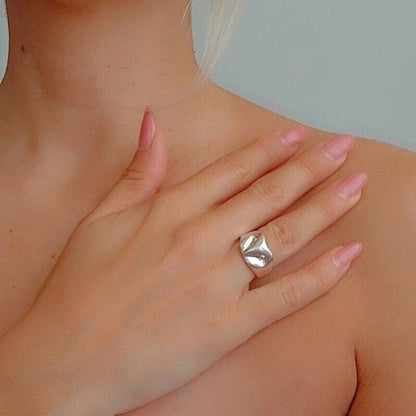 OWL RING - Handcrafted 925 Silver Stylized Animal Jewelry Minimalistic -  solid sturdy