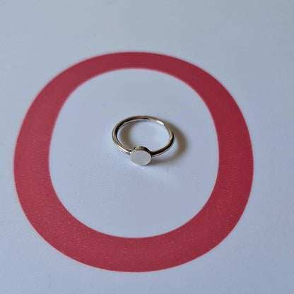 Handmade Sterling Silver Circle Ring: Minimalist Geometric Jewelry