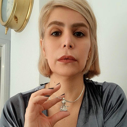 Little Prince Necklace: Sterling Silver Figurine Pendant