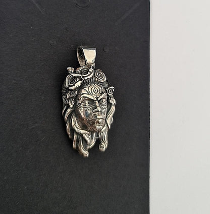 Catrina Pendant • Sugar Skull Necklace • Dia De Los Muertos Jewelry • Gothic Mexican Sterling Silver