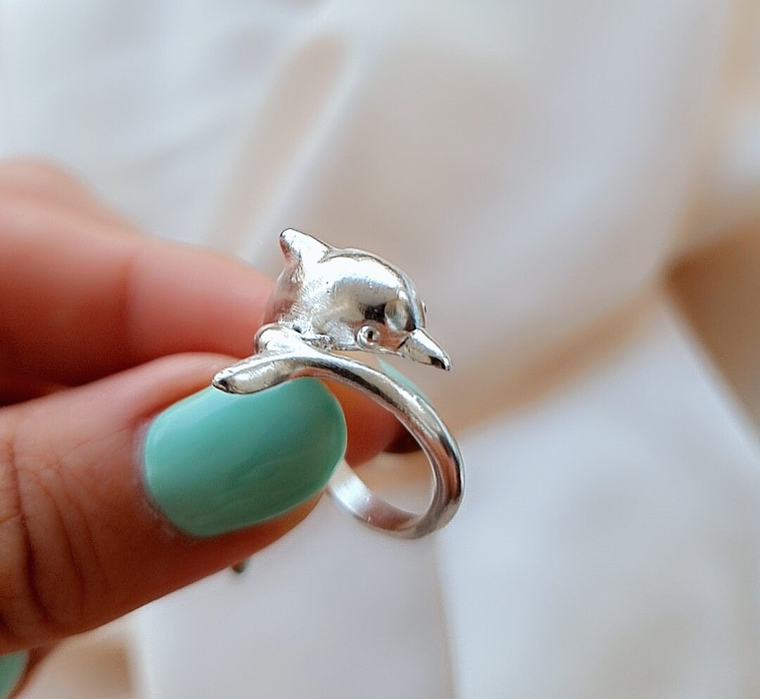 Handmade Silver 925 Dolphin Ring: Summer Sea Jewelry