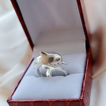 Handmade Silver 925 Dolphin Ring: Summer Sea Jewelry