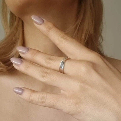 Sterling Silver Mobius Ring: Minimalist Twisted Band