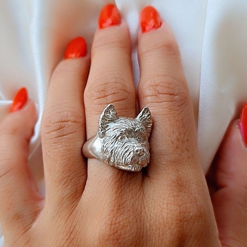 West Highland Terrier Ring: 925 Silver Pet Lover Accessory