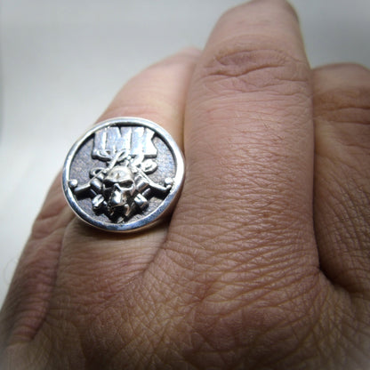 Tattoo Guns "Ink Life"-inspired Ring - Handmade Skull Ring - Crafted in 925 Sterling Silver