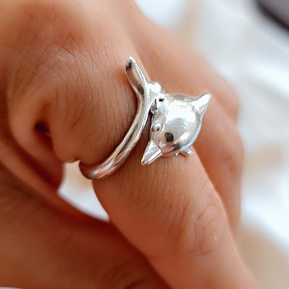 925 Silver Dolphin Ring: Summer Sea Jewelry