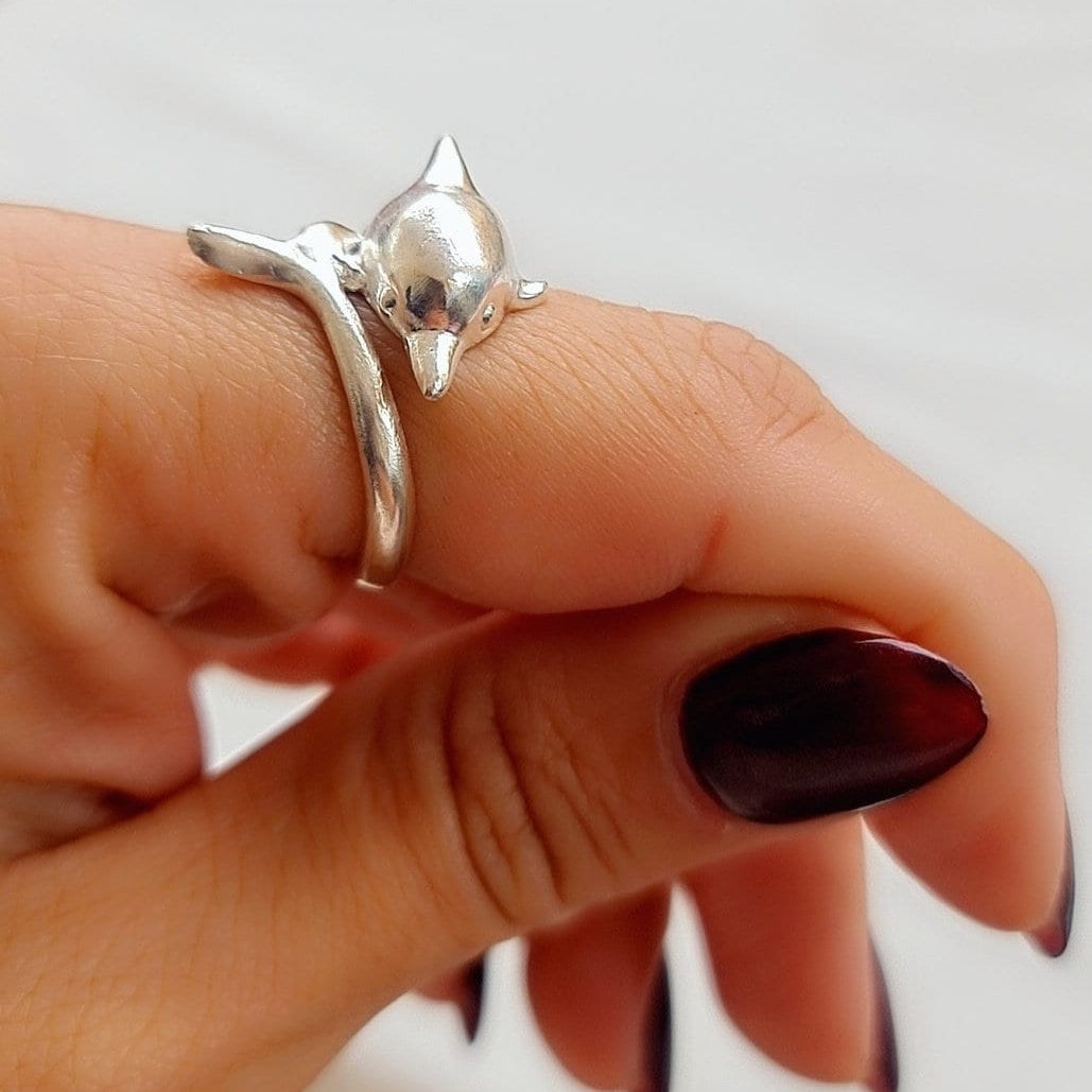 Handmade Silver 925 Dolphin Ring: Summer Sea Jewelry
