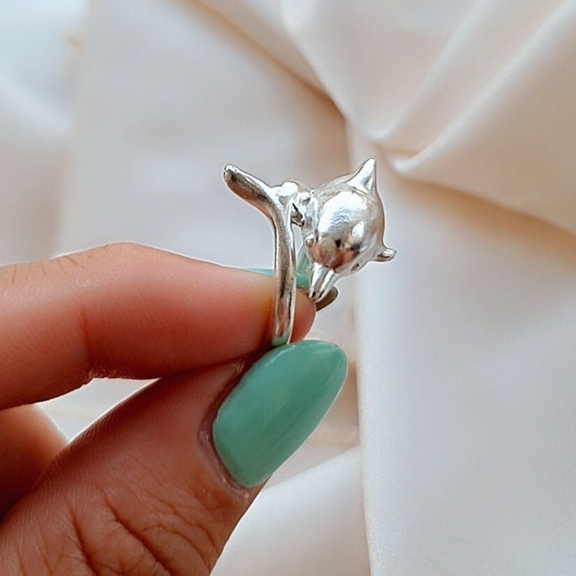 Handmade Silver 925 Dolphin Ring: Summer Sea Jewelry
