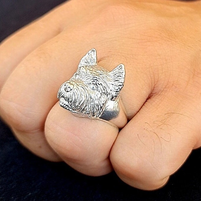 West Highland Terrier Ring: 925 Silver Pet Lover Accessory