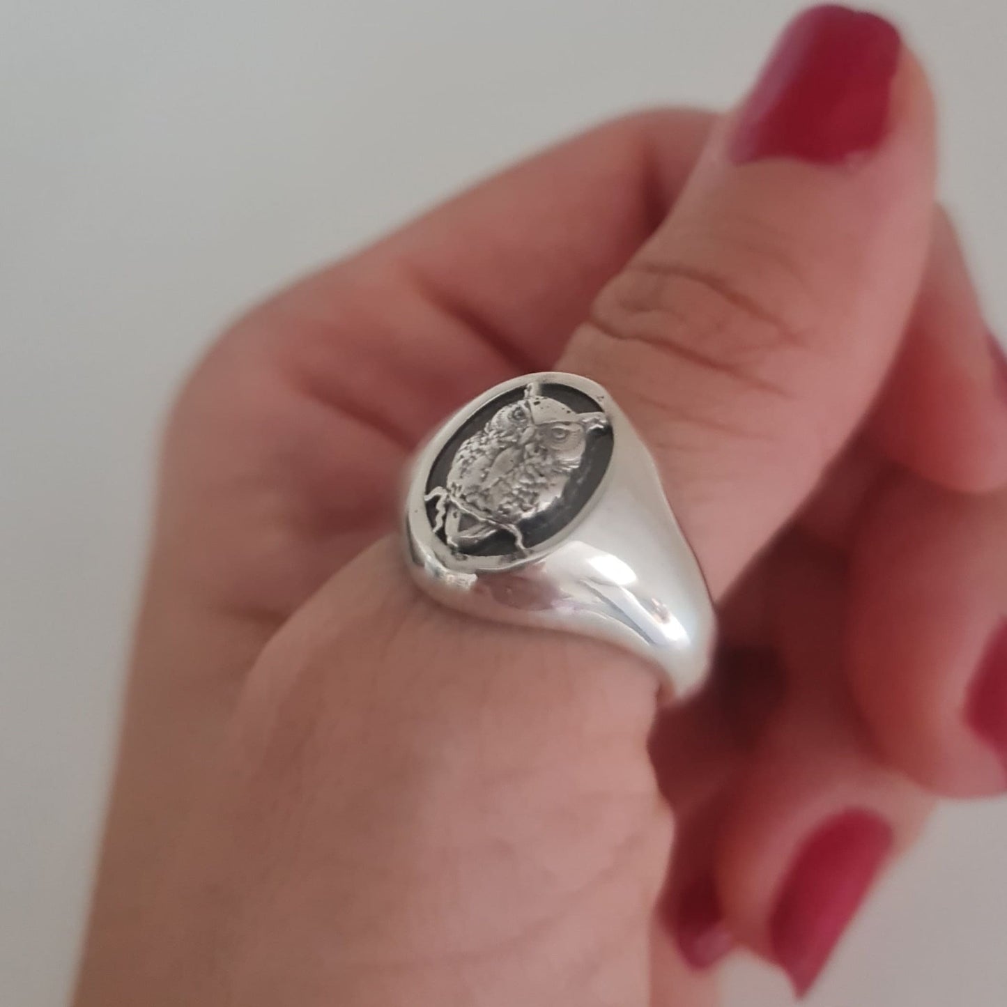 Sterling Silver Owl Ring: Animal Jewelry Gift