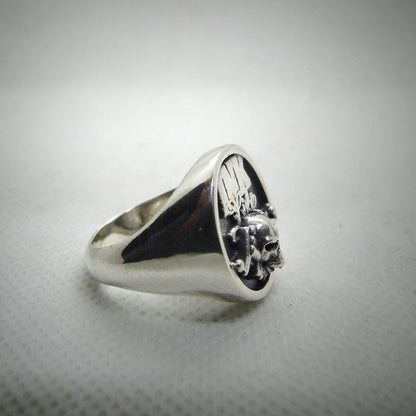 Tattoo Guns "Ink Life"-inspired Ring - Handmade Skull Ring - Crafted in 925 Sterling Silver