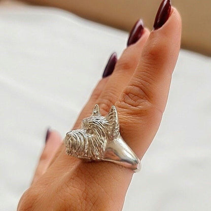 West Highland Terrier Ring: 925 Silver Pet Lover Accessory