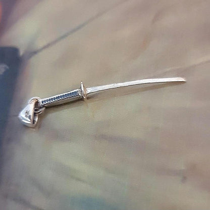 Katana Pendant: Japanese Samurai Sword Necklace Handmade Sterling Silver