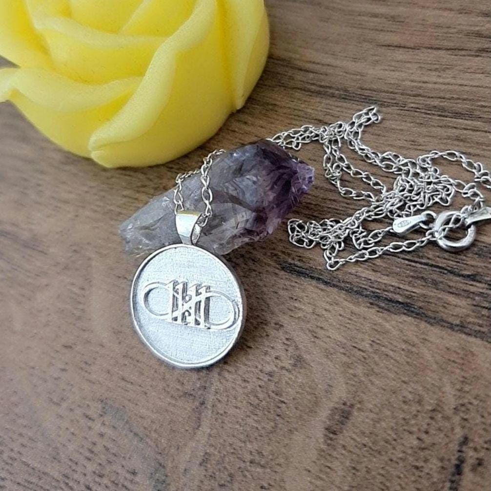 11:11  Infinity Angel Number Sterling Silver Pendant - Inspirational Charm