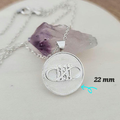 11:11  Infinity Angel Number Sterling Silver Pendant - Inspirational Charm