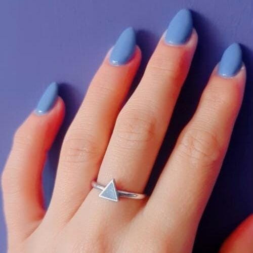Sterling Silver Triangle Ring: Minimalist Geometric Jewelry