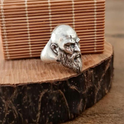 Kratos Ring Handmade 925 Sterling Silver God of War, Gothic Gamer Jewelry