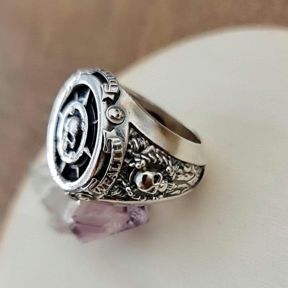 Nautical Pirate Ring - Discover Adventure ,Style with our Punk-Inspired  Signet Ring  925 Sterling silver