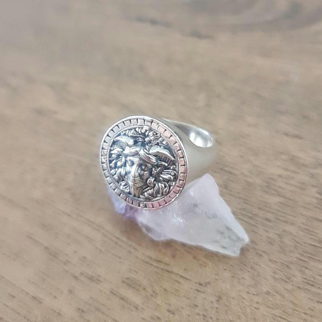 Medusa Ring Sterling Silver  Inspired by Greek Mythology