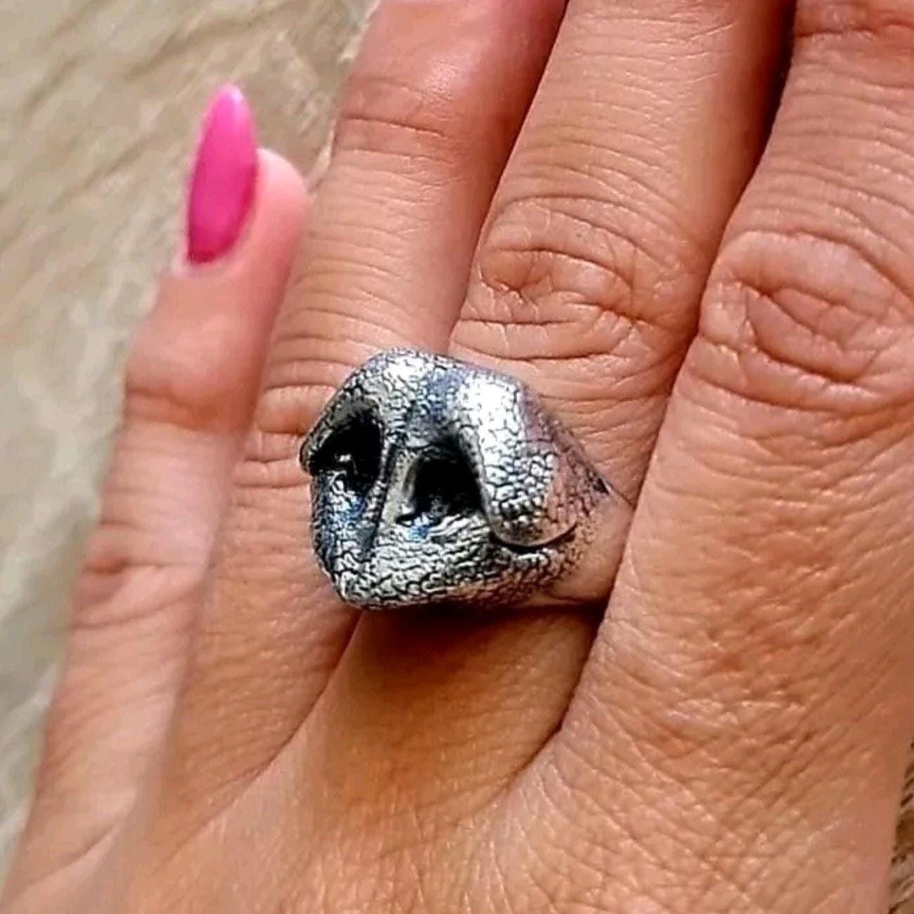 Sterling Silver Dog Nose Ring Jewelry for Dog Lovers  Accurate and detailed dog nose design