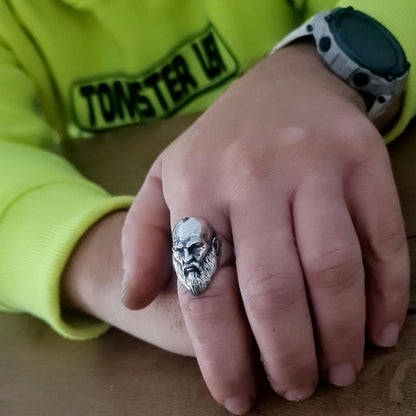 Kratos Ring Handmade 925 Sterling Silver God of War, Gothic Gamer Jewelry