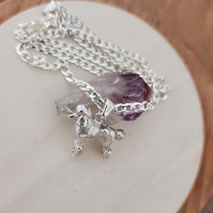 Handmade Sterling Silver Poodle Pendant: Dog Lover Gift