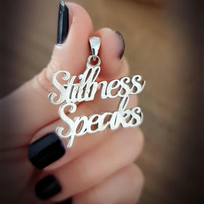 Stillness Speaks Pendant: Handmade Sterling Silver Spiritual Necklace