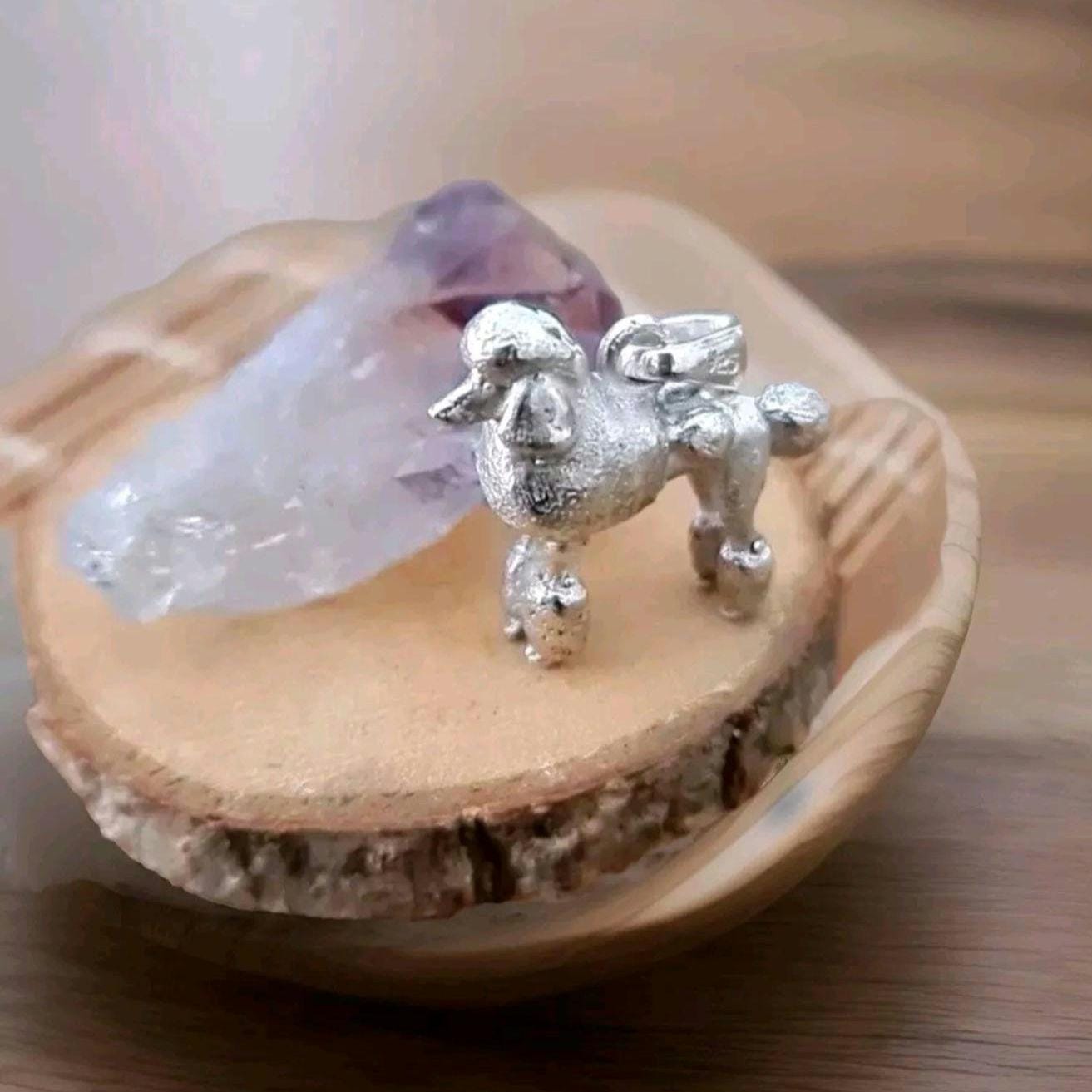 Handmade Sterling Silver Poodle Pendant: Dog Lover Gift