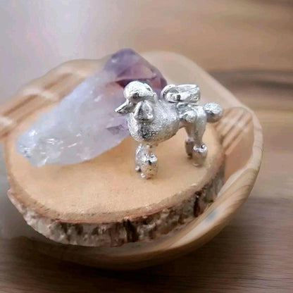 Handmade Sterling Silver Poodle Pendant: Dog Lover Gift