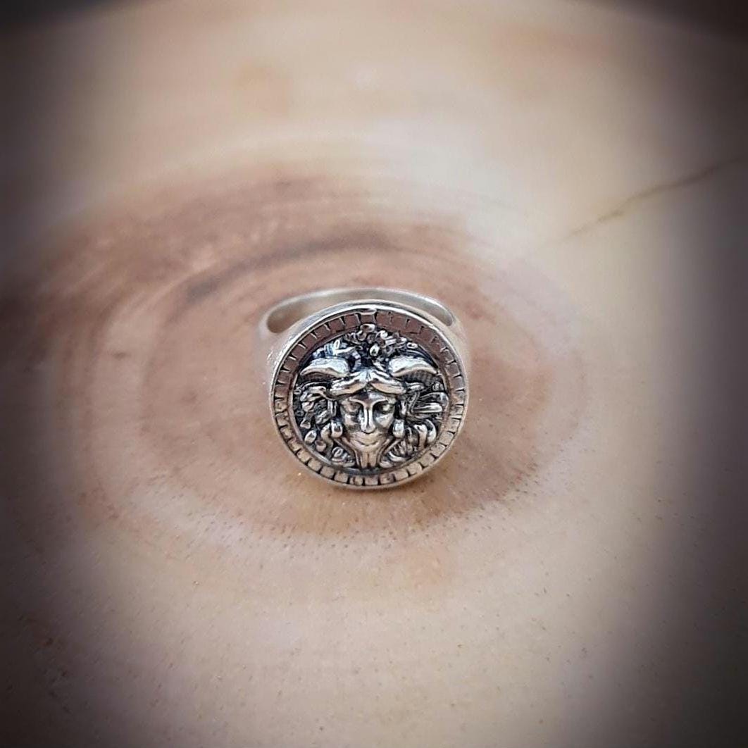 Medusa Ring Sterling Silver  Inspired by Greek Mythology