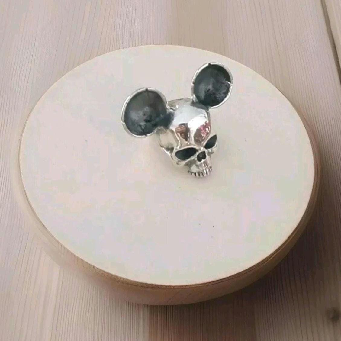 Mouse Skull Ring: Gothic Statement piece Handmade Sterling Silver