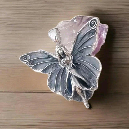 Fairy Princess charm - Winged Fairy Fantasy - Celestial- FairyTale - Handmade 925 Sterling Silver