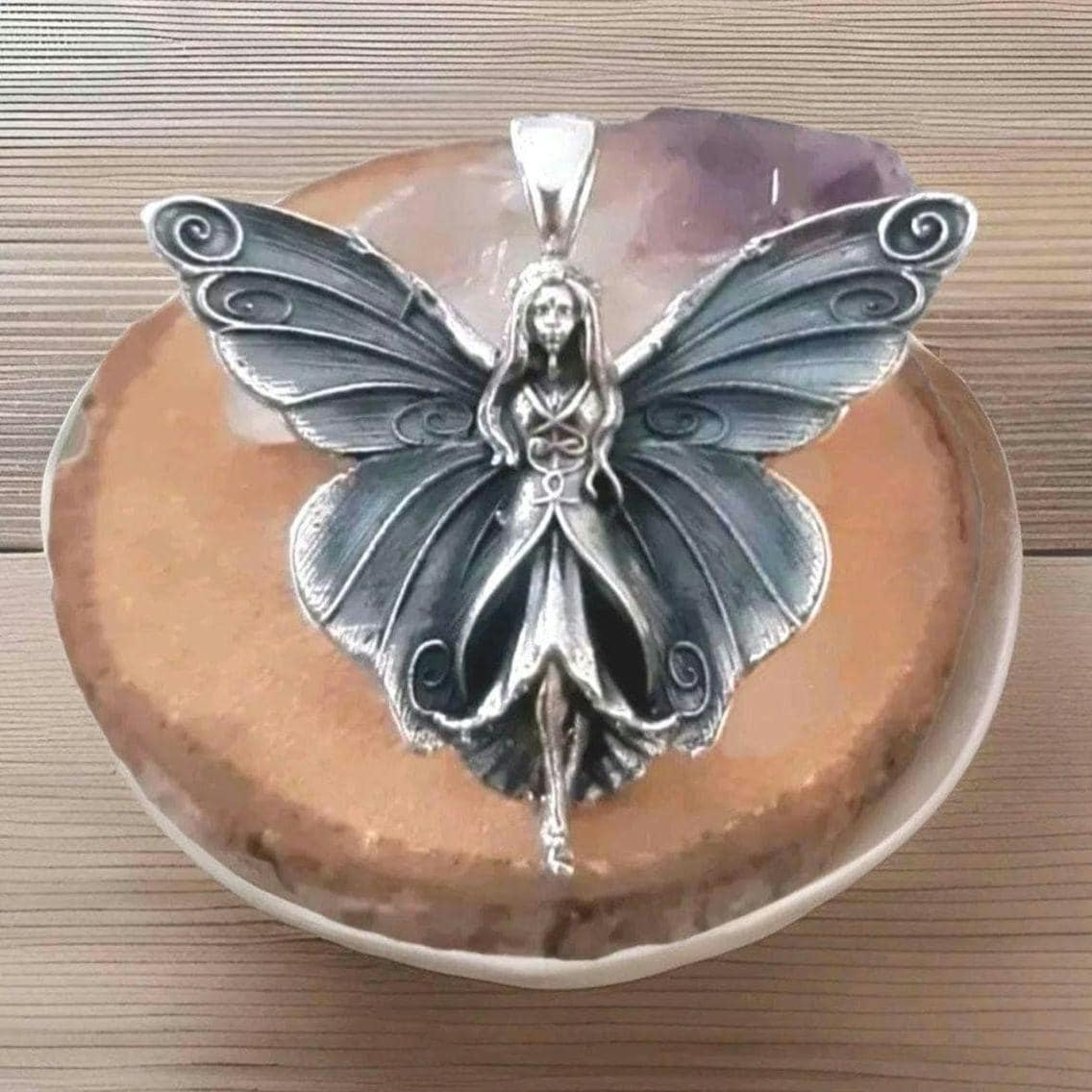 Fairy Princess charm - Winged Fairy Fantasy - Celestial- FairyTale - Handmade 925 Sterling Silver