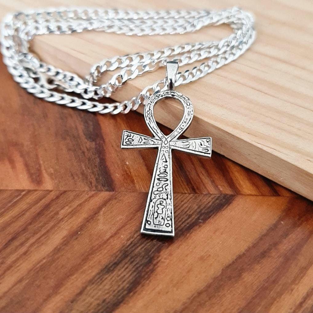 Handmade Sterling Silver Ankh Pendant: Key of Life, Ancient Egyptian Jewelry