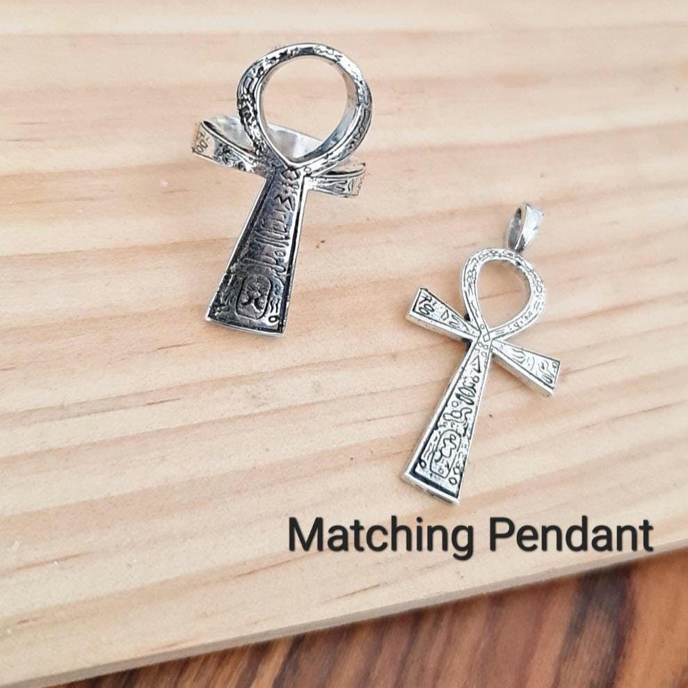 Handmade Sterling Silver Ankh Pendant: Key of Life, Ancient Egyptian Jewelry