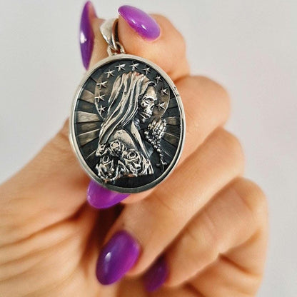 La Santa Muerte praying Pendant -Precious Symbol of Belief and Protection  - Saint Death