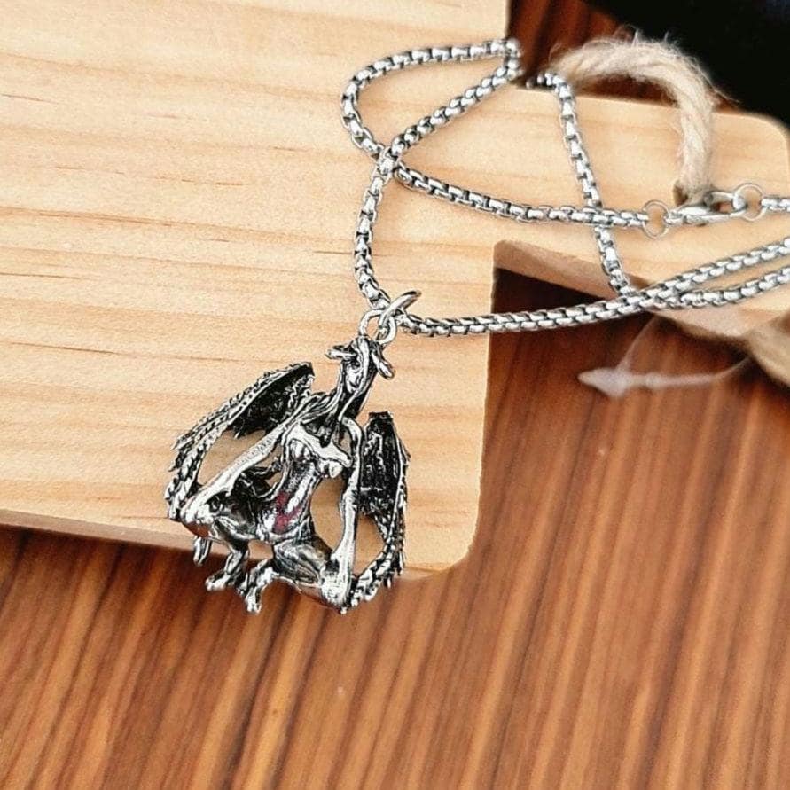 Winged Demon Devil Goddess Necklace , Anime, Cosplay- punk Gothic Sexy 60 cm round box chain